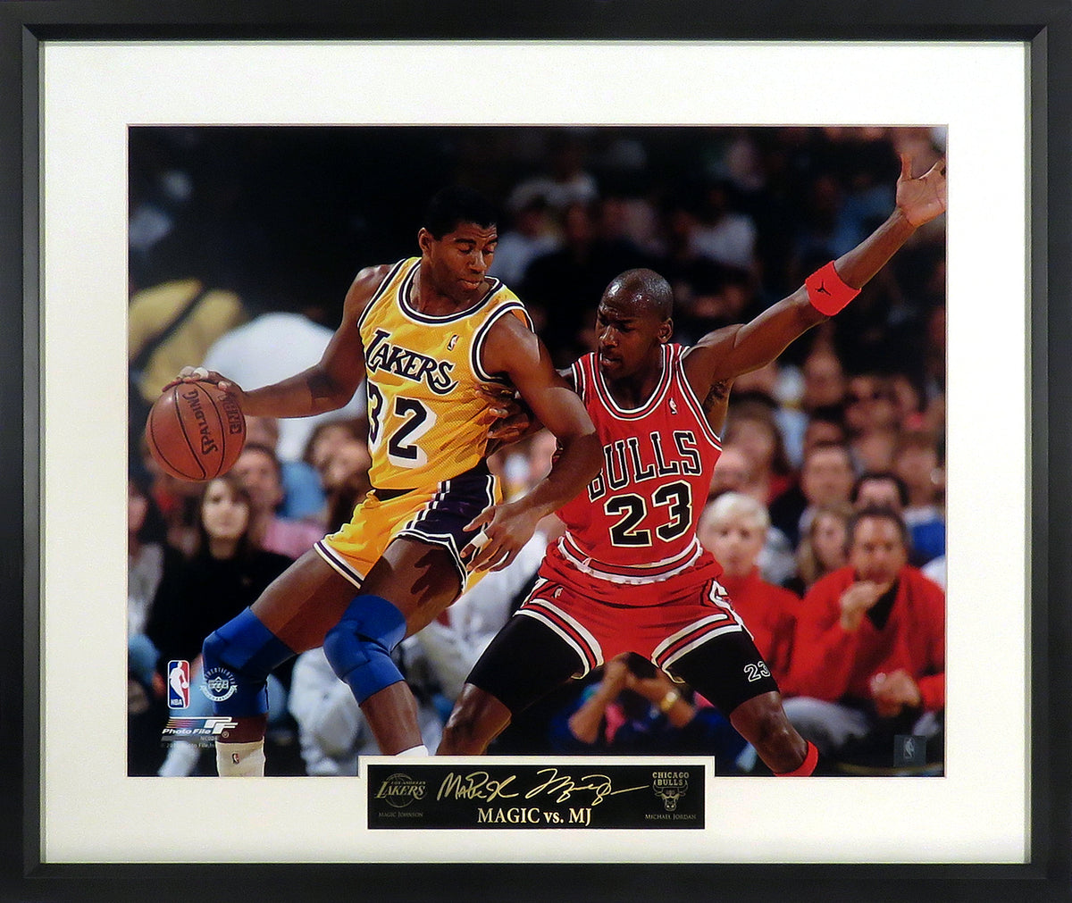 Michael Jordan Autographed Black And White newest 8x10 Picture ProServ W/ Magic Johnson