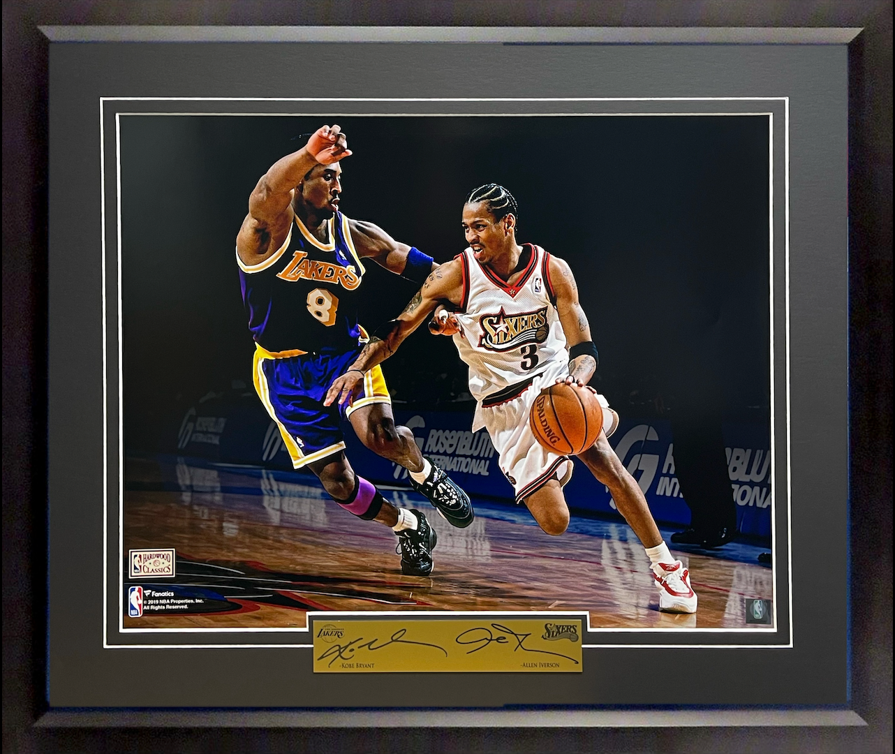 Kobe Bryant and Allen Iverson 16x20 Framed Photograph Engraved