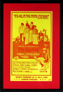 The Beatles "Yellow Submarine World Premier" Framed Movie Poster (Engraved Series)