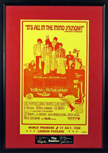 The Beatles "Yellow Submarine World Premier" Framed Movie Poster (Engraved Series)