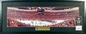 Chicago Blackhawks"Winning the Cup at Home!" 2015 Championship Celebration Framed Panoramic (DELUXE w/TICKET)