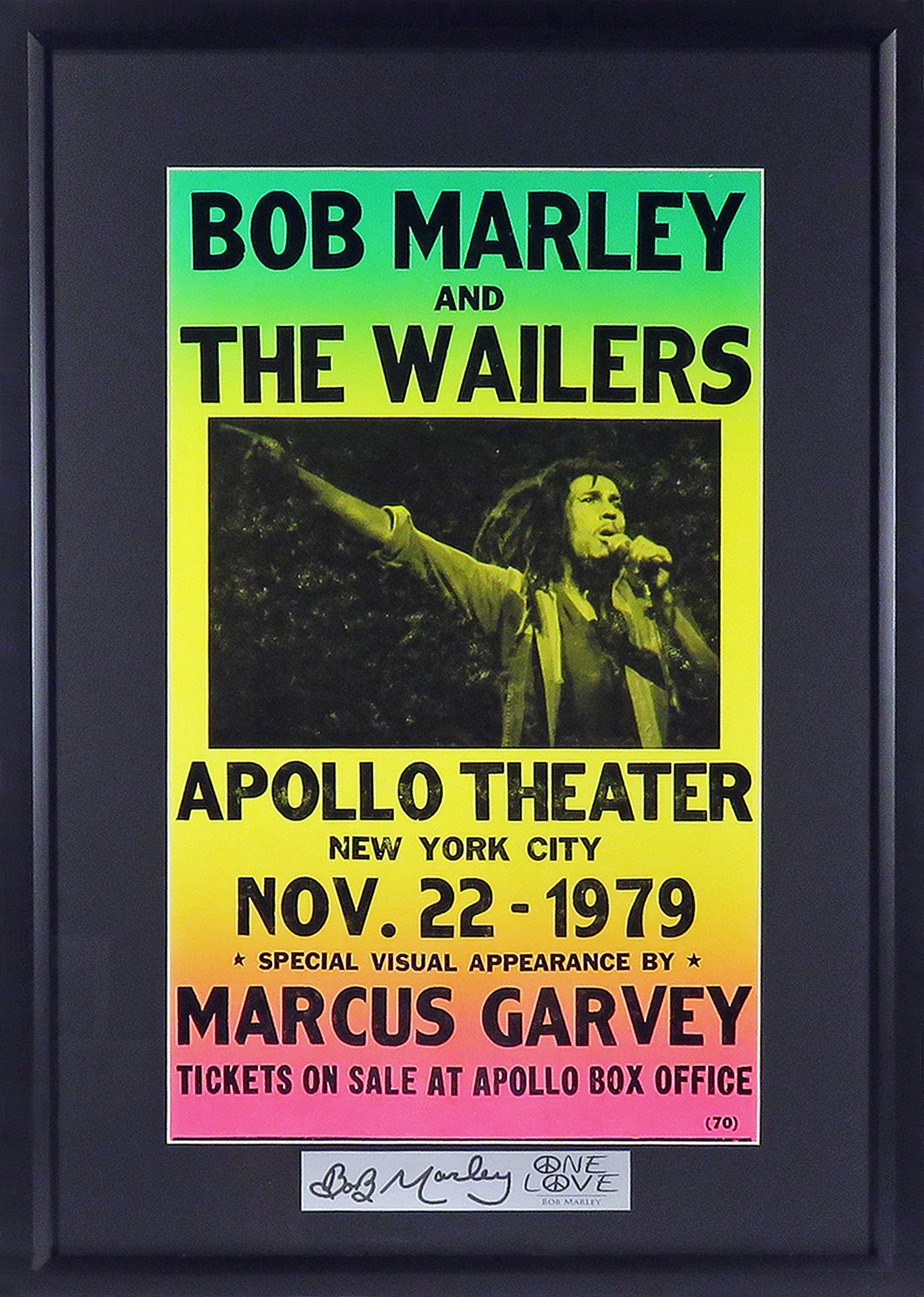 Bob Marley and The Wailers @ The Apollo Theater Framed Concert Poster (Engraved Series)