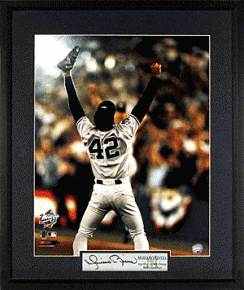 New York Yankees Mariano Rivera "Last 42" Framed Photograph (Engraved Series)