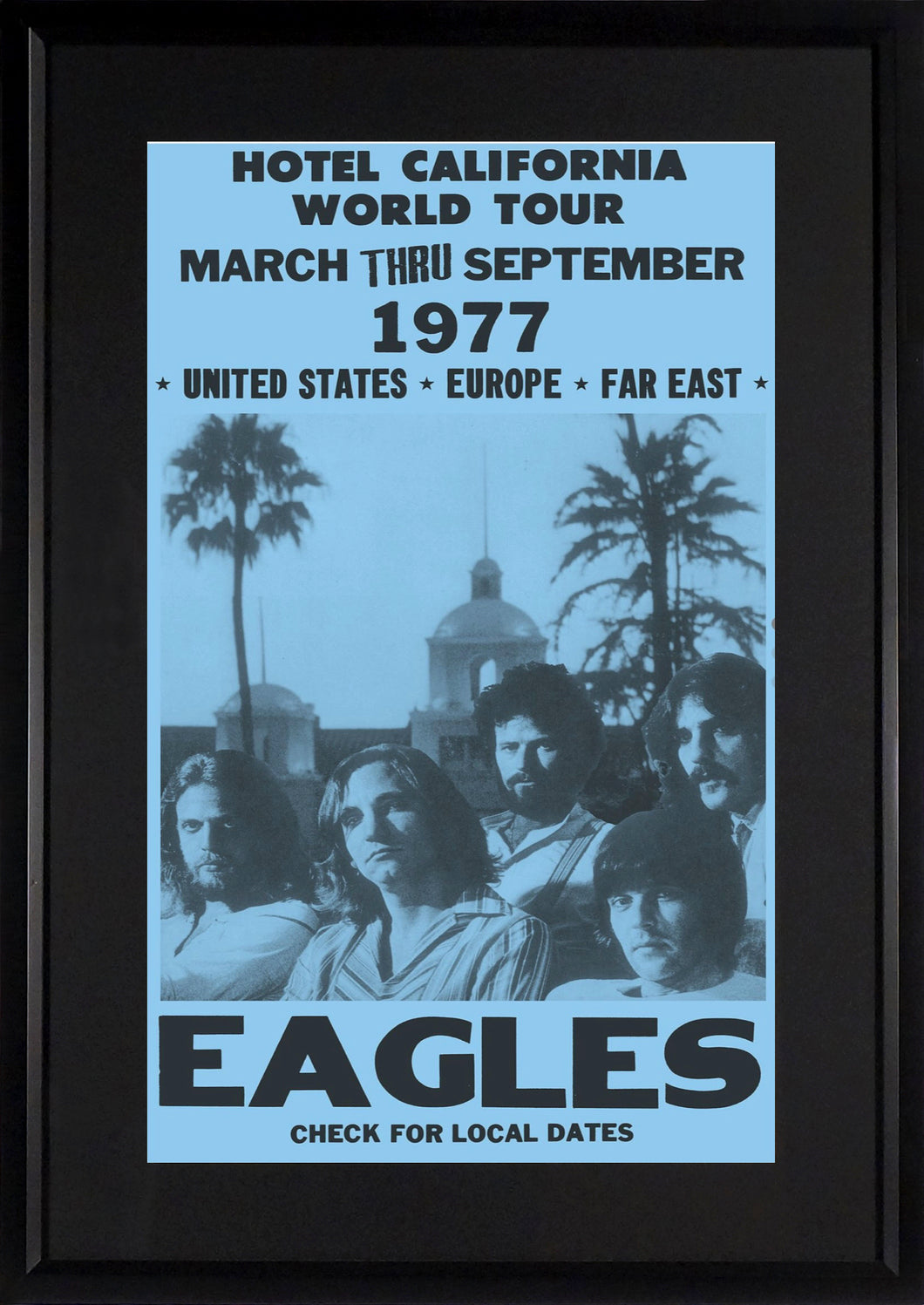 Eagles “Hotel California” Framed Concert Poster (Engraved Series)