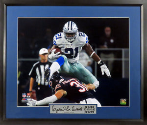 Ezekiel Elliott "Dallas Cowboys" Framed Photo Engraved Series