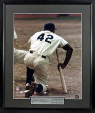 Load image into Gallery viewer, Brooklyn/Los Angeles Dodgers Jackie Robinson &quot;42&quot; Framed Photograph (Engraved Series)
