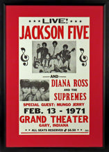 Load image into Gallery viewer, Jackson Five with Diana Ross and the Supremes Concert Poster (Engraved Series)
