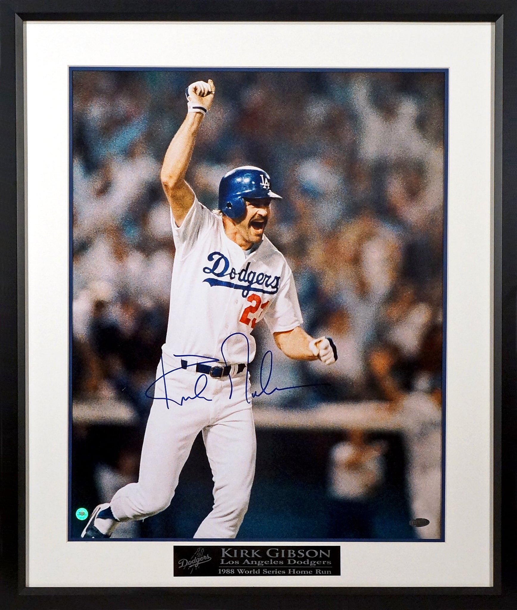 Los Angeles Dodgers Kirk Gibson Walk-Off HR Autographed 16x20 Framed –  Behind the Glass, LLC