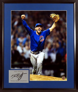 Chicago Cubs Kris Bryant "2016 WS Champion" Framed Photograph (Engraved Series)