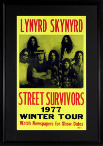 Lynyrd Skynyrd Street Survivor Tour Framed Concert Poster (Engraved Series)