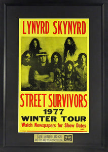 Lynyrd Skynyrd Street Survivor Tour Framed Concert Poster (Engraved Series)