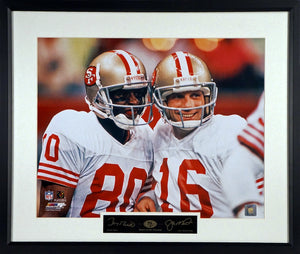 Joe Montana & Jerry Rice “Jerry & Joe” Framed Photograph Engraved Series