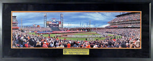 San Francisco Giants AT&T Park World Series Framed Panoramic w/ “2010-2012-2014 Champions” Plate