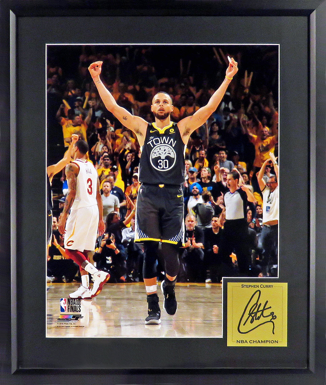 Stephen Curry Autographed Framed Alternate Warriors Jersey
