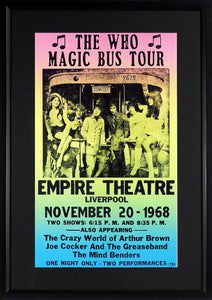 The Who “Magic Bus Tour” @ Empire Theatre Framed Concert Poster (Engraved Series)