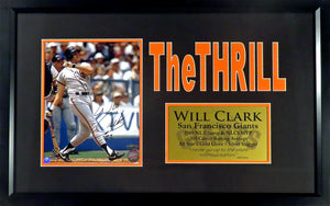 Will Clark Autographed “The Thrill" Framed Display (Impact Series)