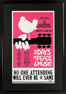 Woodstock Framed Concert Poster (Engraved Series)